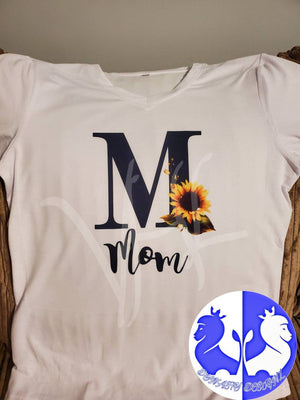 Sunflower Monogram Mommy and Me