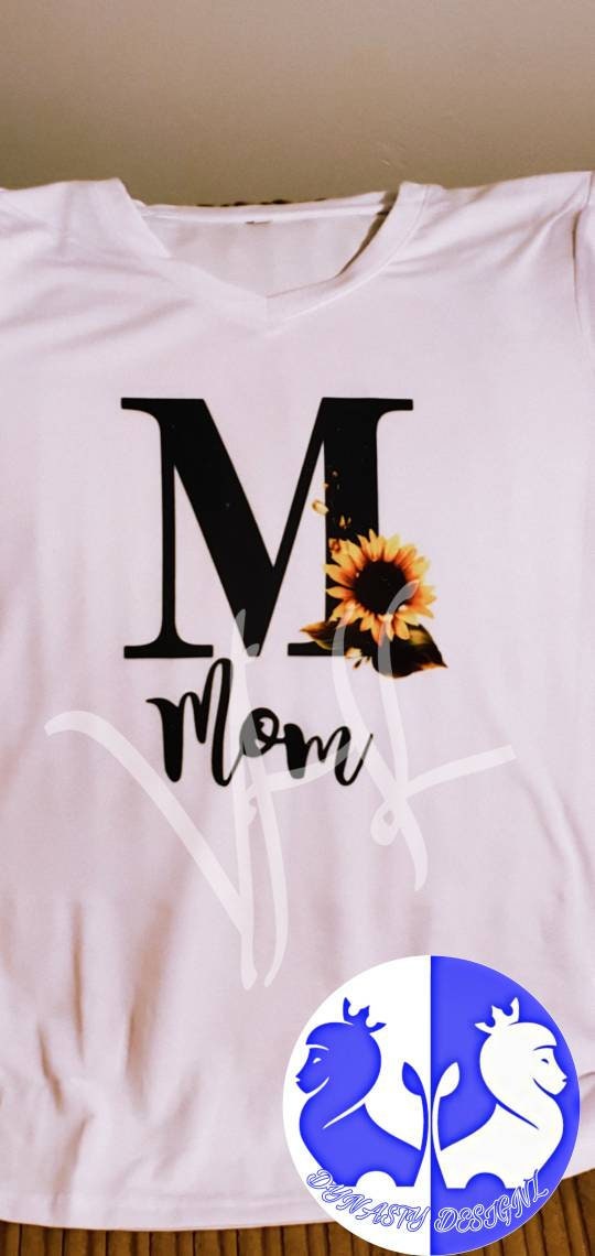 Sunflower Monogram Mommy and Me