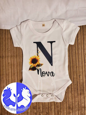 Sunflower Monogram Mommy and Me